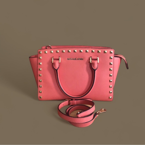 Michael Kors Studded Selma Satchel - Picture 2 of 6